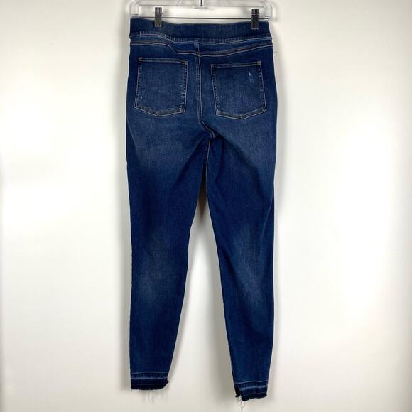 Spanx Distressed Ankle Skinny Jeans Medium Wash Womens Size Medium - Picture 9 of 12